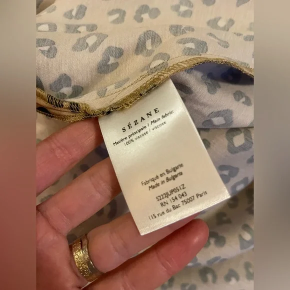 Sezane Sandy skirt in leopard print size 36 - Picture 4 of 4